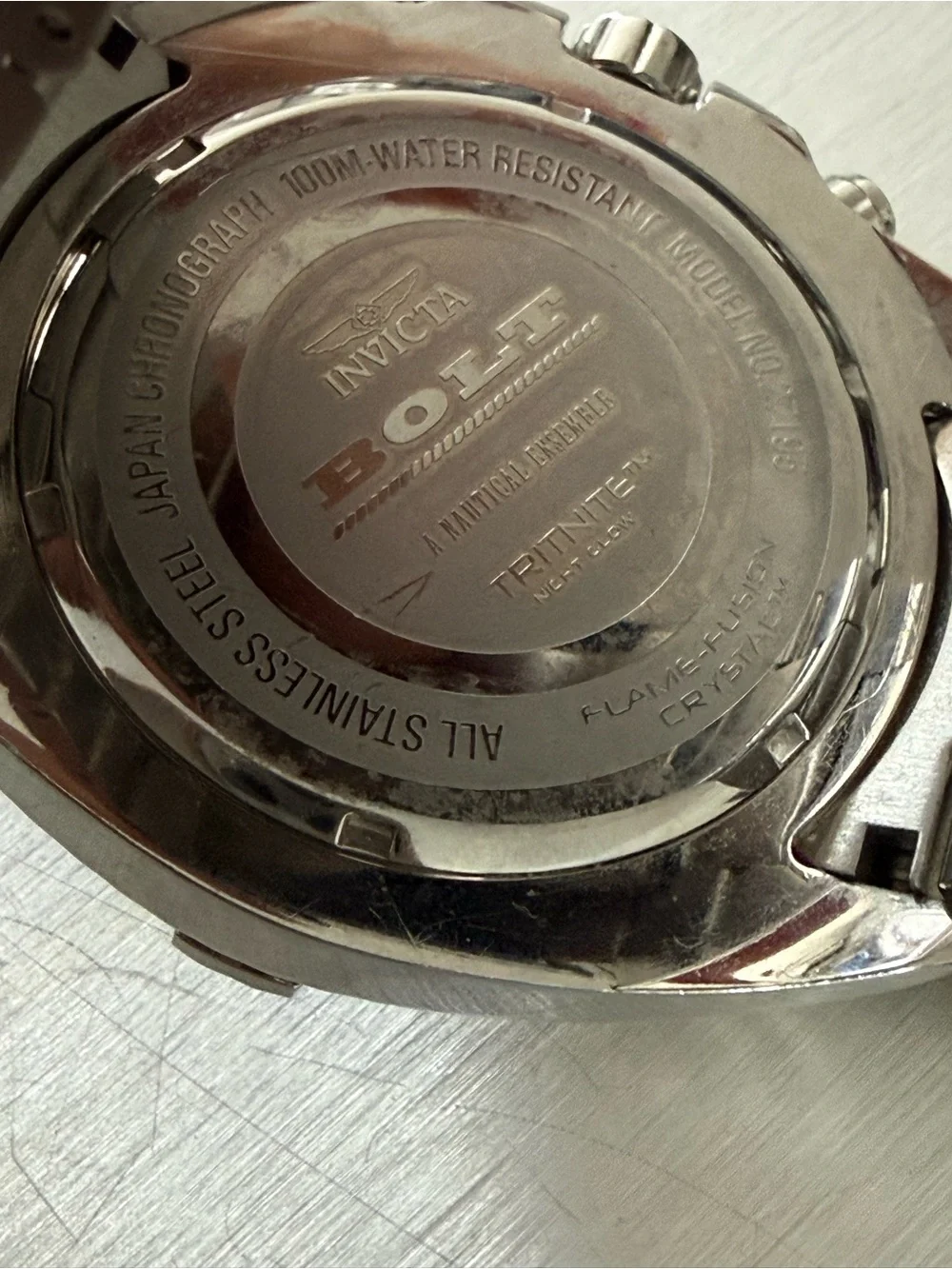 Invicta Black and Rose Gold-Tone Cable Accent Chronograph